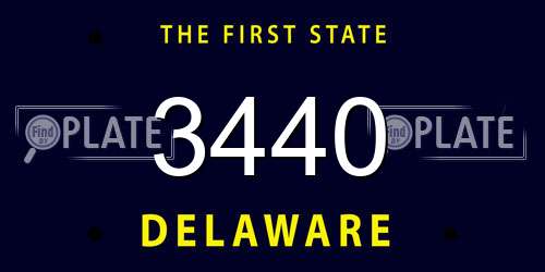 3440 Delaware License Plate