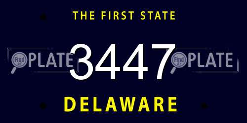 3447 Delaware License Plate