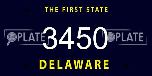 3450 Delaware License Plate