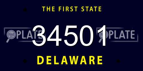 34501 Delaware License Plate