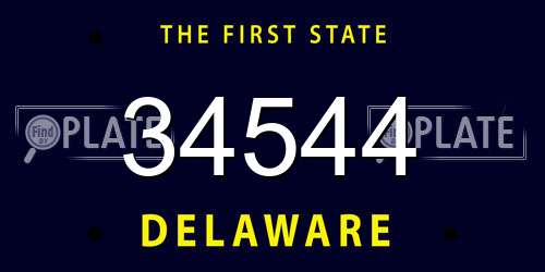 34544 Delaware License Plate
