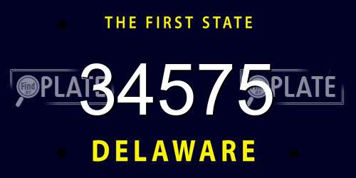 34575 Delaware License Plate