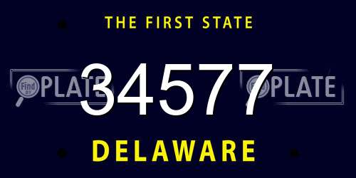 34577 Delaware License Plate