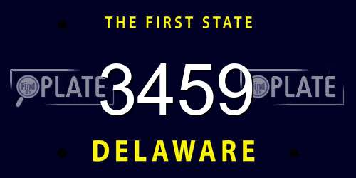 3459 Delaware License Plate