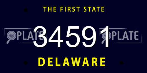 34591 Delaware License Plate