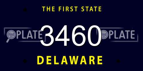 3460 Delaware License Plate