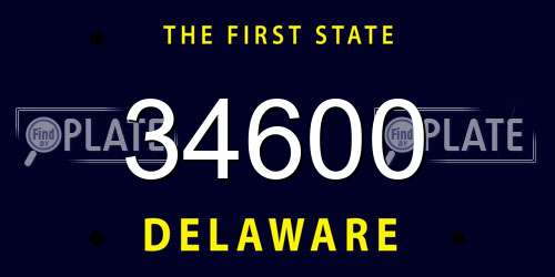 34600 Delaware License Plate