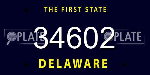 34602 Delaware License Plate