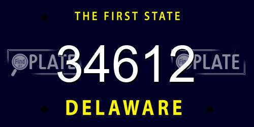 34612 Delaware License Plate