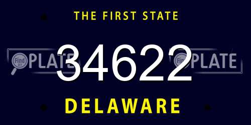 34622 Delaware License Plate