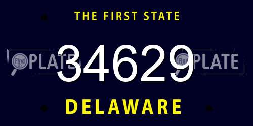 34629 Delaware License Plate