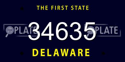 34635 Delaware License Plate