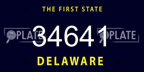 34641 Delaware License Plate