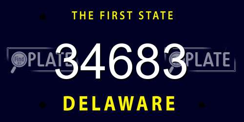 34683 Delaware License Plate