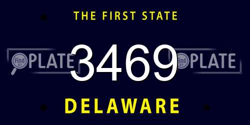 3469 Delaware License Plate