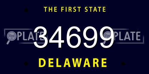 34699 Delaware License Plate