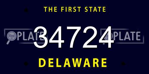 34724 Delaware License Plate