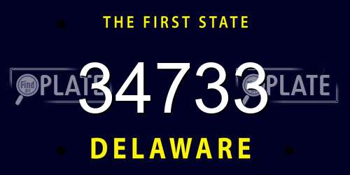 34733 Delaware License Plate