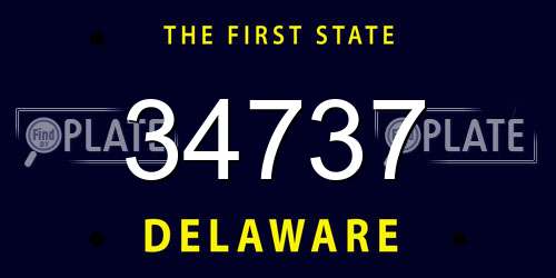 34737 Delaware License Plate