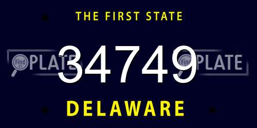 34749 Delaware License Plate