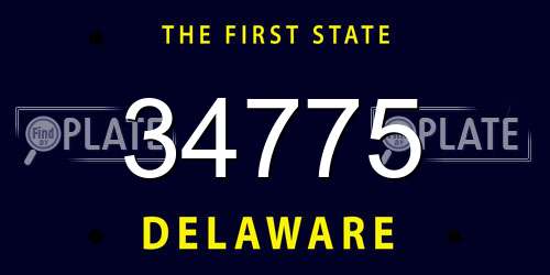 34775 Delaware License Plate