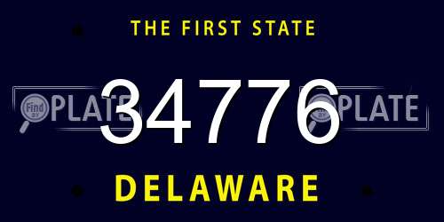 34776 Delaware License Plate