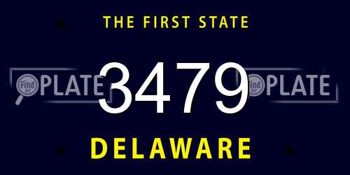 3479 Delaware License Plate