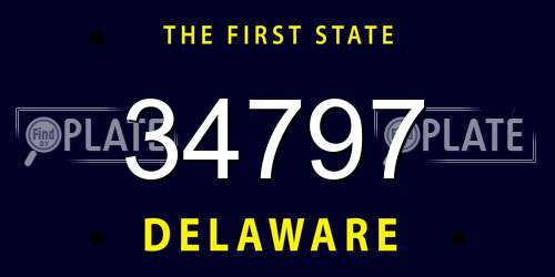 34797 Delaware License Plate