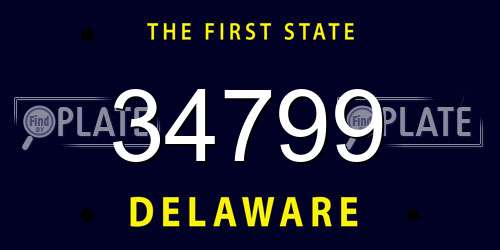 34799 Delaware License Plate