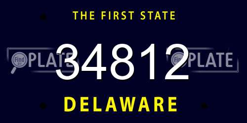 34812 Delaware License Plate