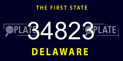 34823 Delaware License Plate