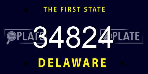 34824 Delaware License Plate