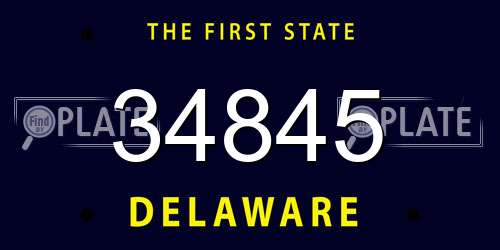 34845 Delaware License Plate