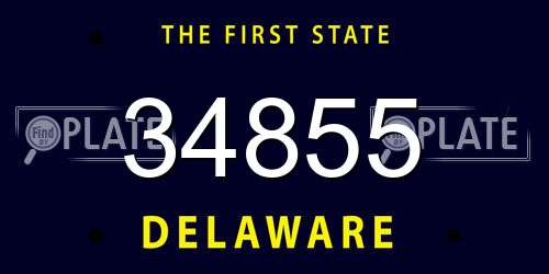 34855 Delaware License Plate