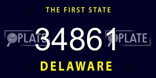 34861 Delaware License Plate