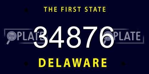 34876 Delaware License Plate