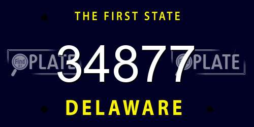 34877 Delaware License Plate