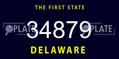 34879 Delaware License Plate