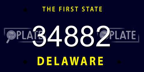 34882 Delaware License Plate