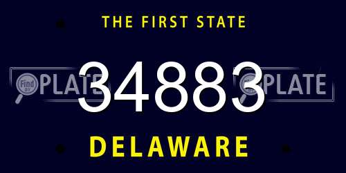34883 Delaware License Plate