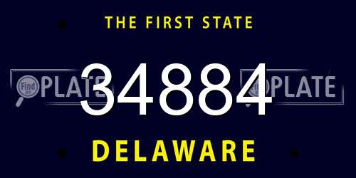 34884 Delaware License Plate