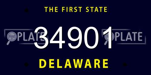 34901 Delaware License Plate