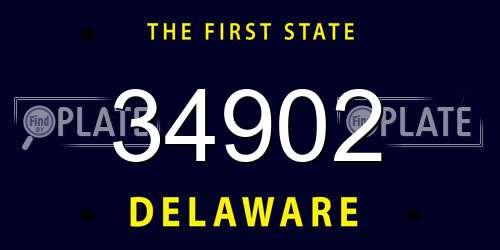 34902 Delaware License Plate