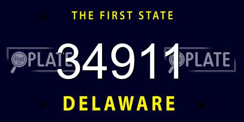 34911 Delaware License Plate