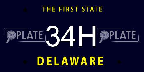 34H Delaware License Plate