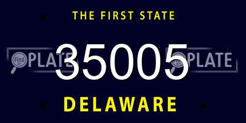 35005 Delaware License Plate