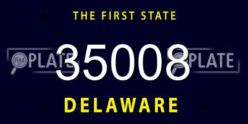 35008 Delaware License Plate
