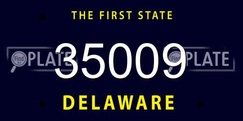 35009 Delaware License Plate