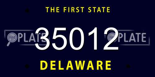 35012 Delaware License Plate