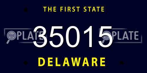 35015 Delaware License Plate